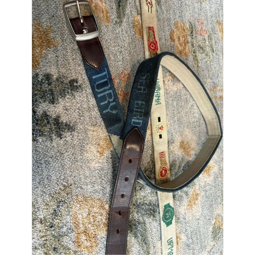 Tory Leather belt in size 36 canvas leather lot of 2